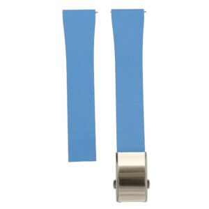 Classic Cut-to-Size FKM Rubber Wristband with Folding Clasp – Light Blue