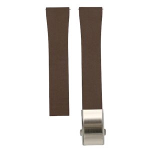 Classic Cut-to-Size FKM Rubber Wristband with Folding Clasp – Brown