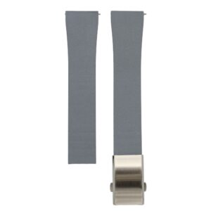 Classic Cut-to-Size FKM Rubber Wristband with Folding Clasp – Grey