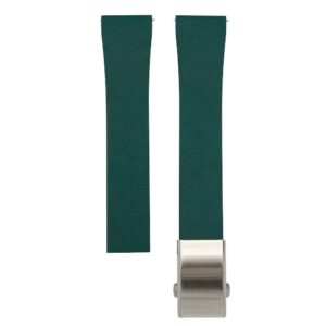 Classic Cut-to-Size FKM Rubber Wristband with Folding Clasp – Green
